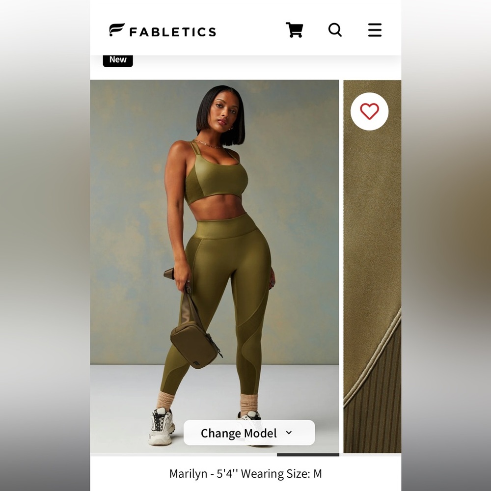 Fabletics workout Motion365+ Contour
High-Waisted Legging
Dark Moss Shine
